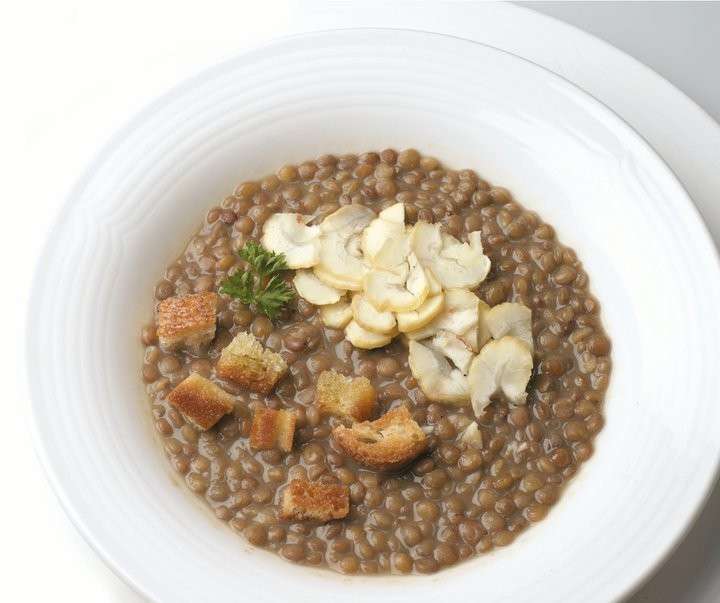 Zuppa di lenticchie e castagne