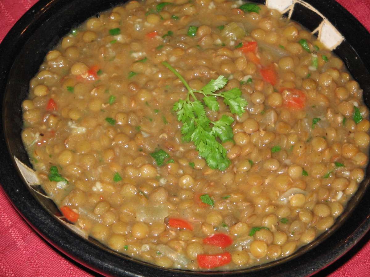 Zuppa di lenticchie e pomodorini