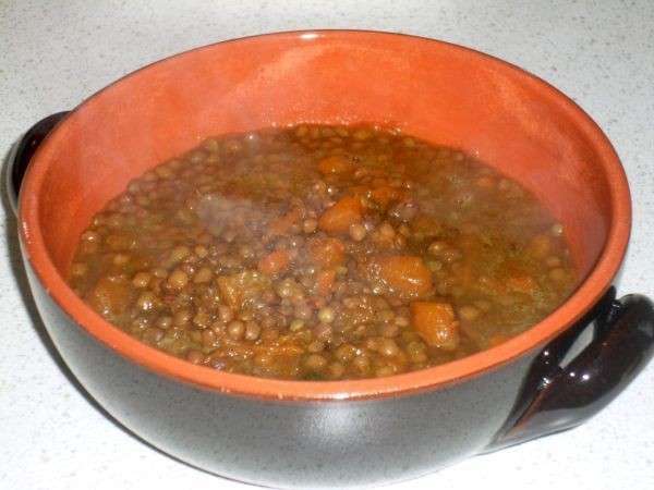 Zuppa di lenticchie e zucca