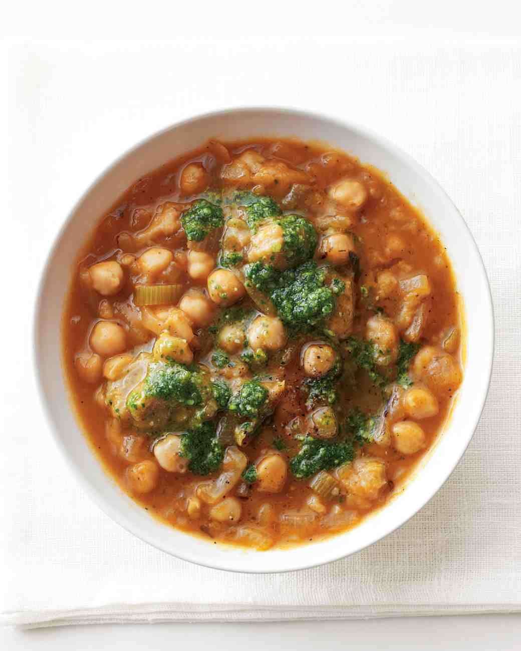 Zuppa di spinaci e ceci