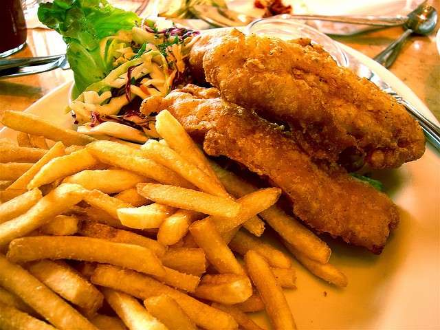 Abbondante piatto fish and chips