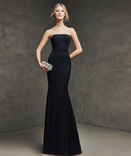 Abito strapless nero