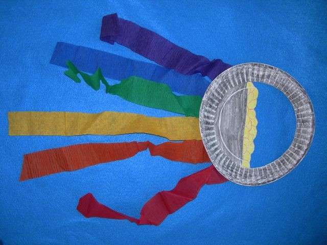 Arcobaleno con stelle filanti
