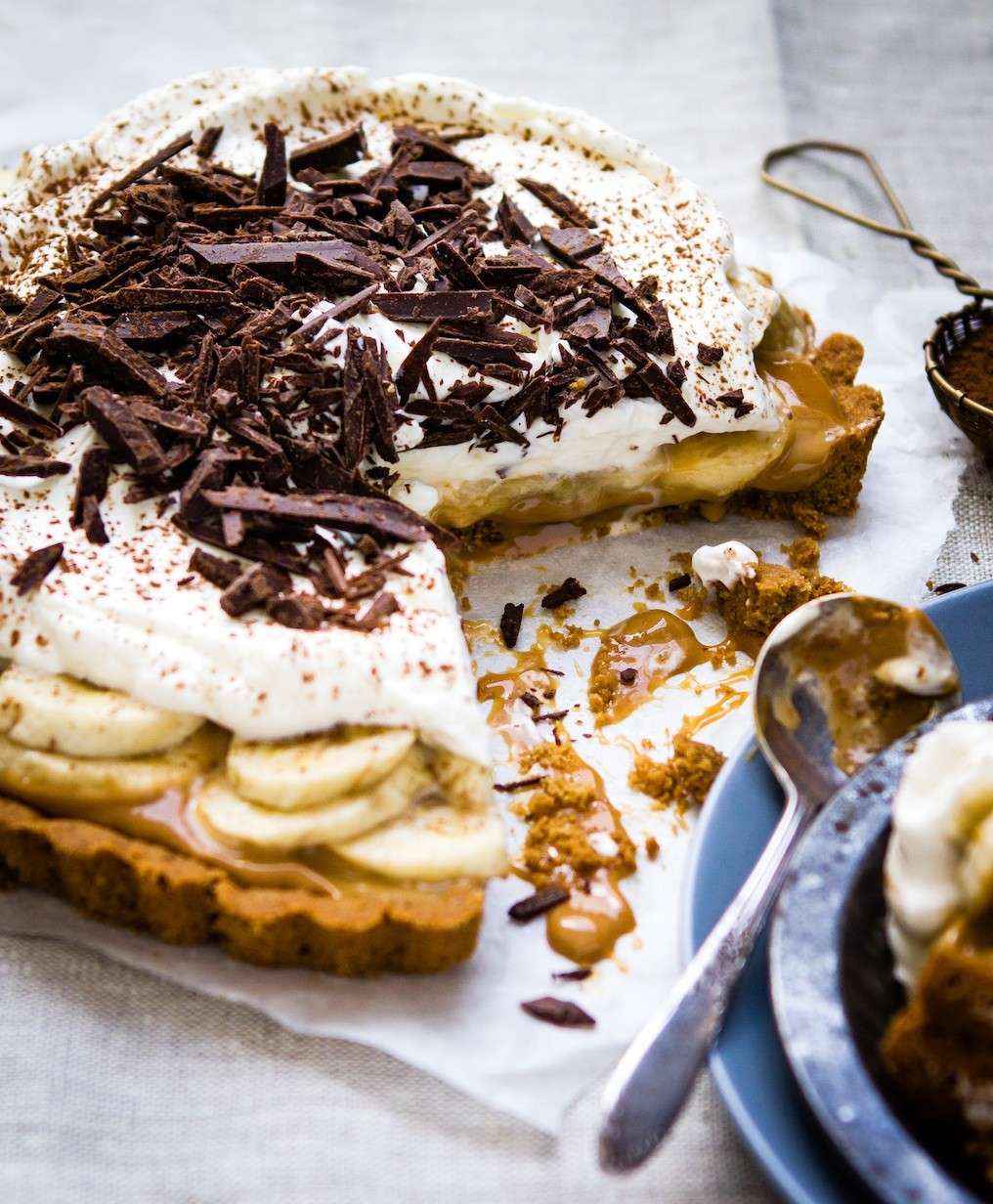 Banoffee cake con cioccolato a scaglie