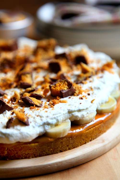 Banoffee cake con scaglie di cioccolato