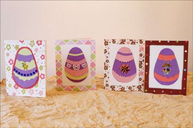 Biglietti fai da te coloratissimi per Pasqua