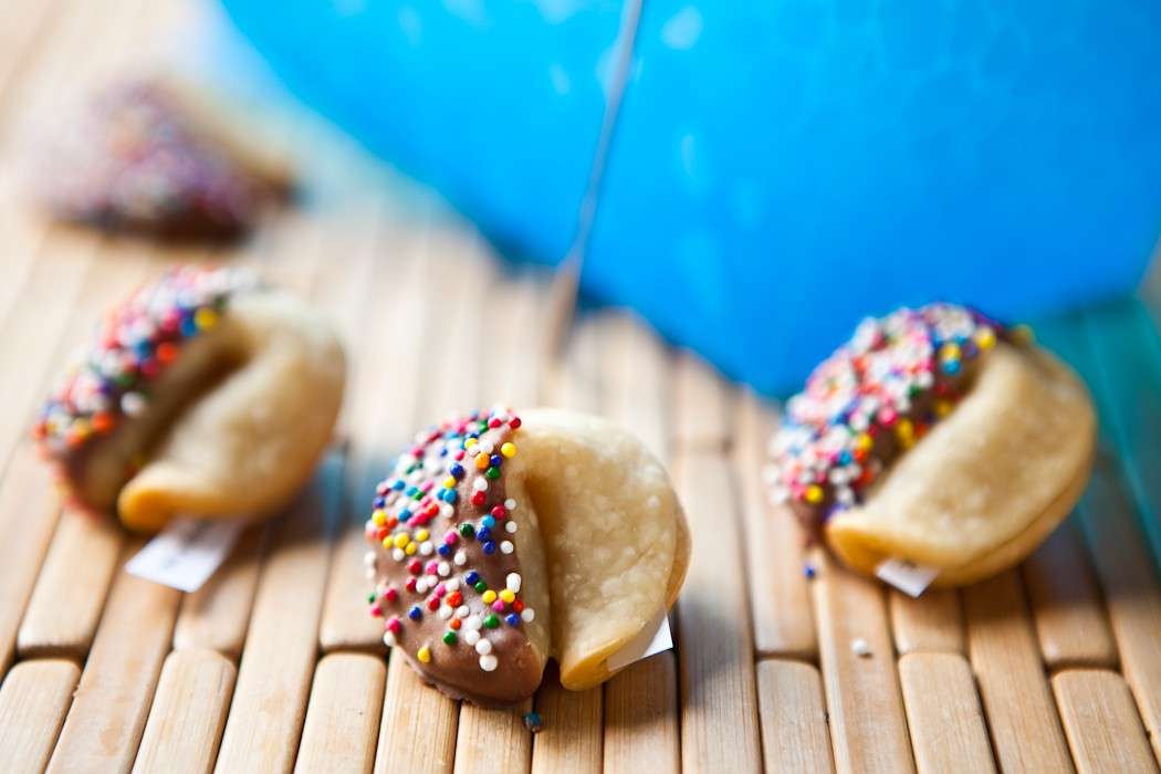 Biscotti della fortuna cinesi con glassa