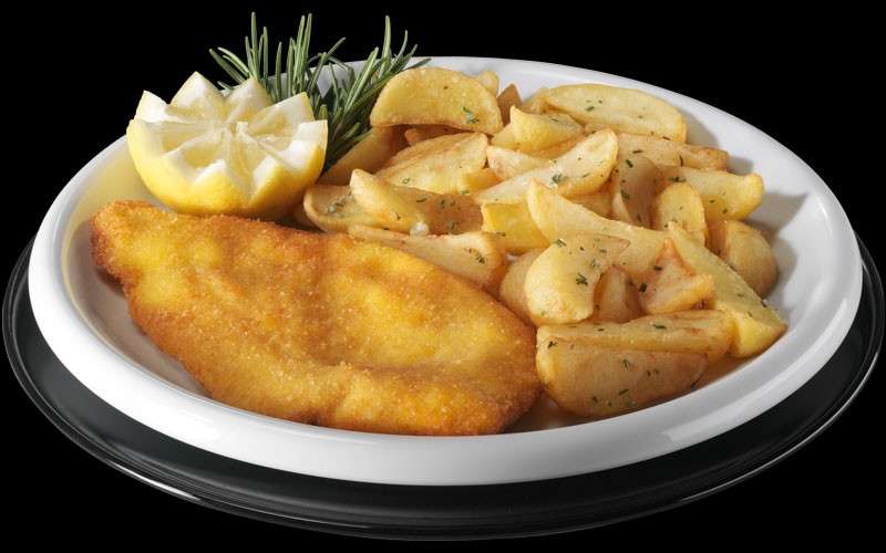 Cotoletta alla milanese con patate aromatizzate