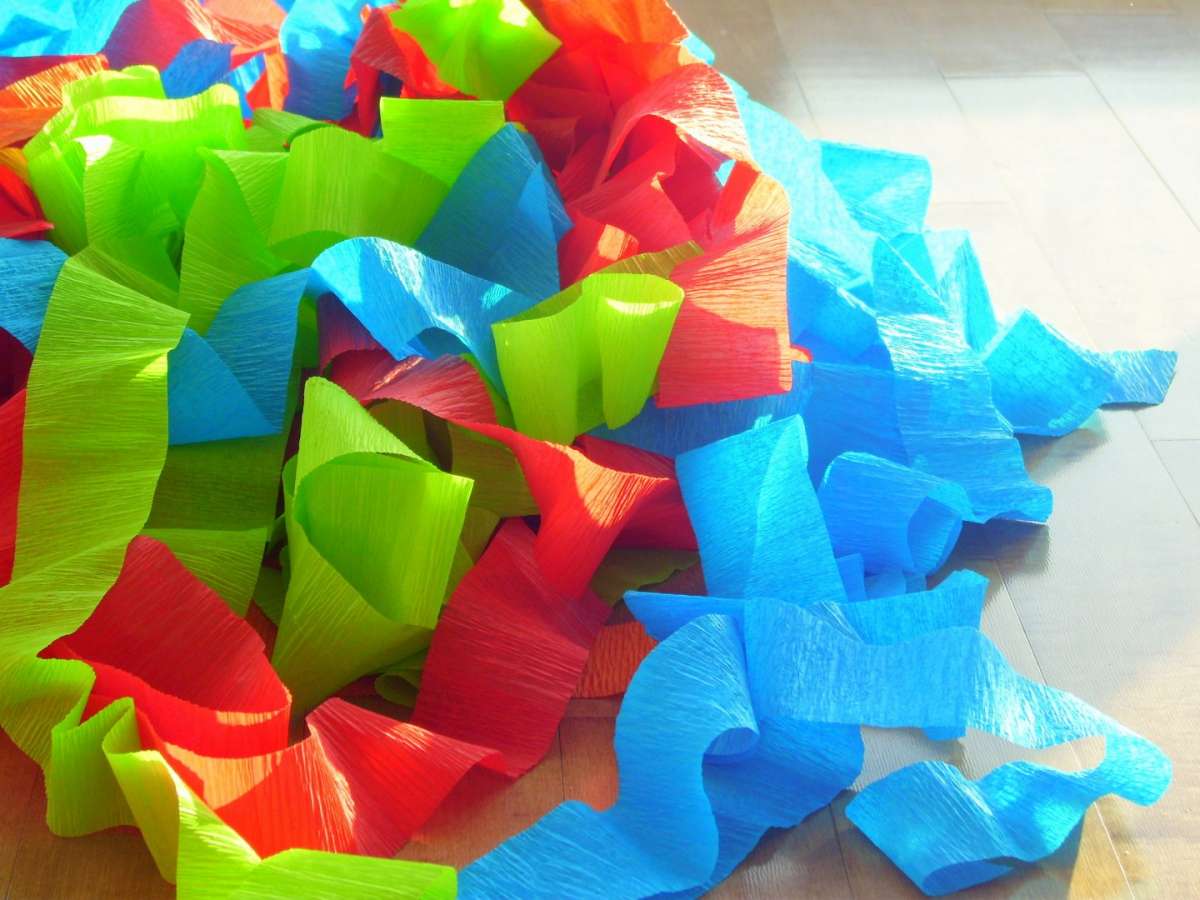 Decorazioni con carta crespa