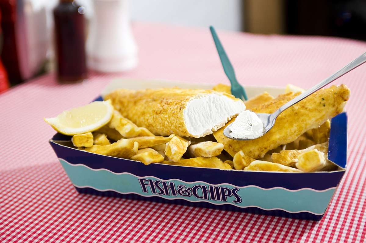 Fish and chips ice cream