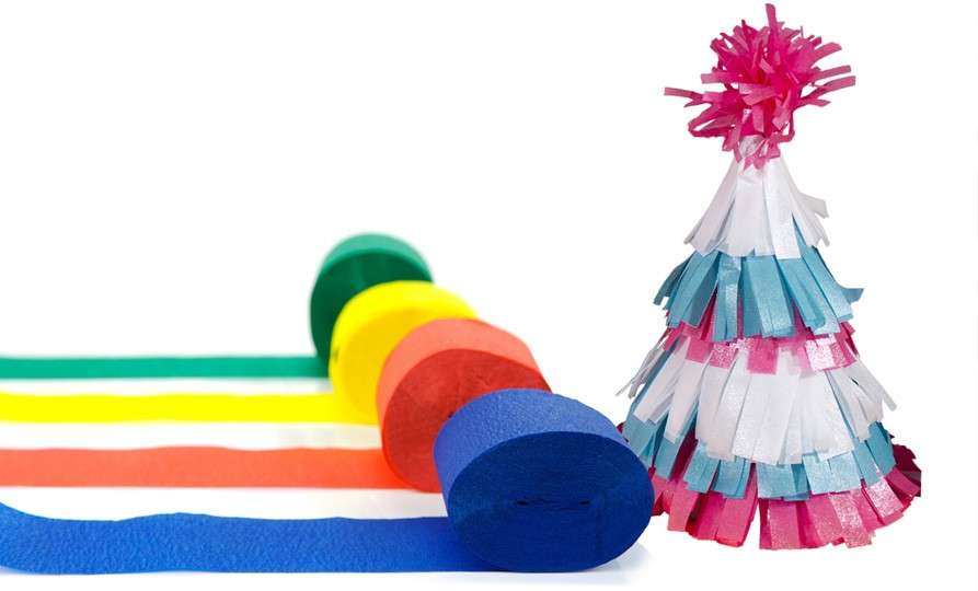Supvox 9 Pezzi di Decorazioni in Carta per Stelle Filanti Carta Crespa per Concerti di Matrimoni di Compleanno E Vari Festival Oro Rosso Verde 