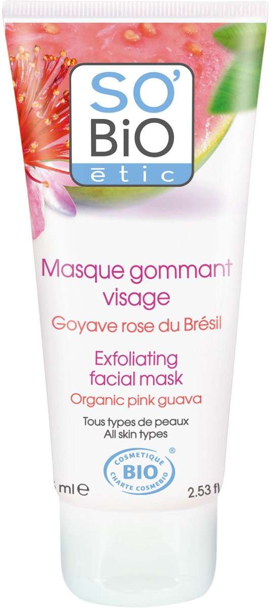 Maschera viso esfoliante Guave So'Bio Etic