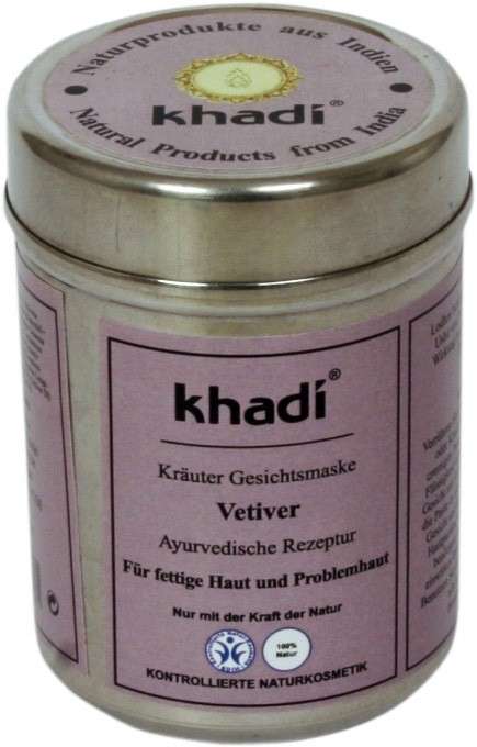 Maschera viso Vetiver di Khadi per pelli acneiche