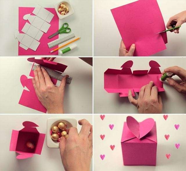 Scatolina diy rosa per San Valentino