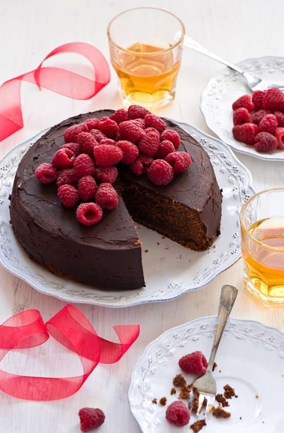 Torta alla Coca Cola e lamponi