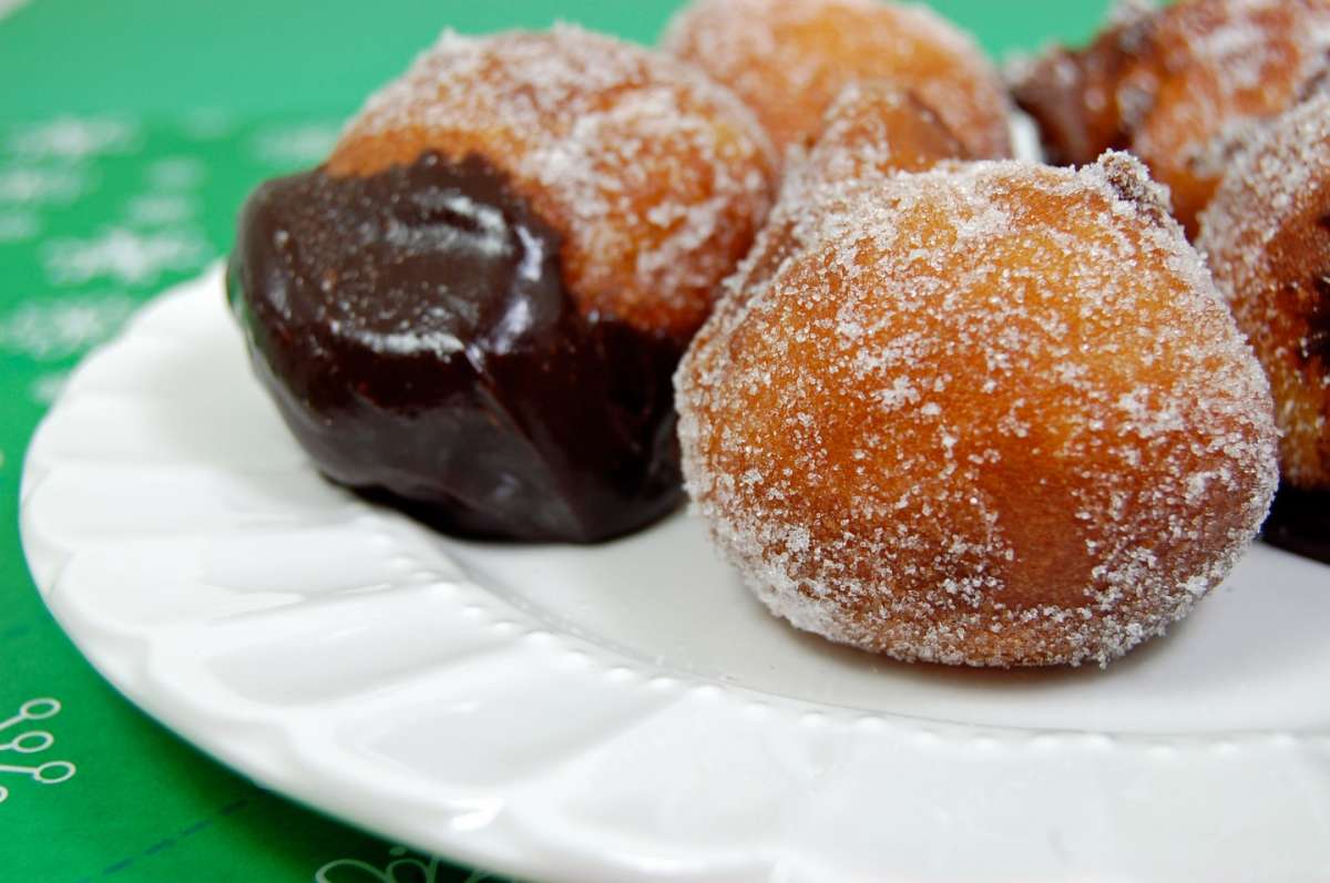 Zeppole con cioccolato