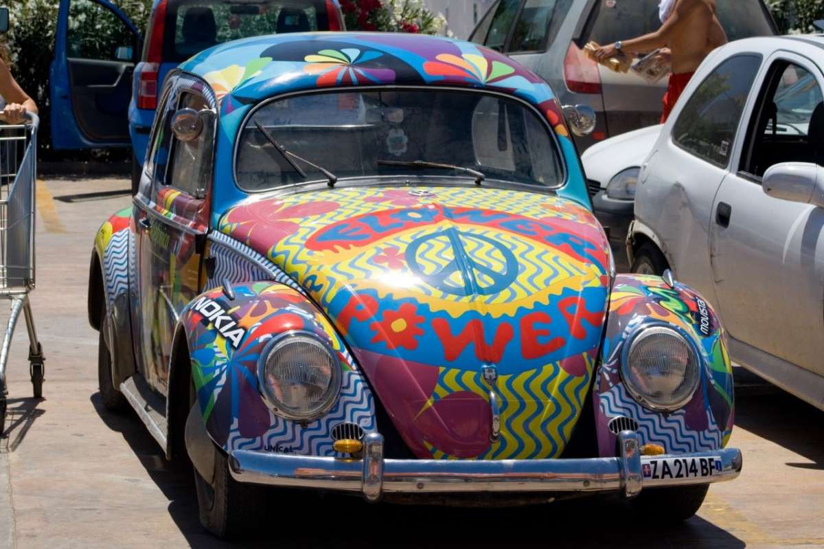 Auto hippie per le nozze