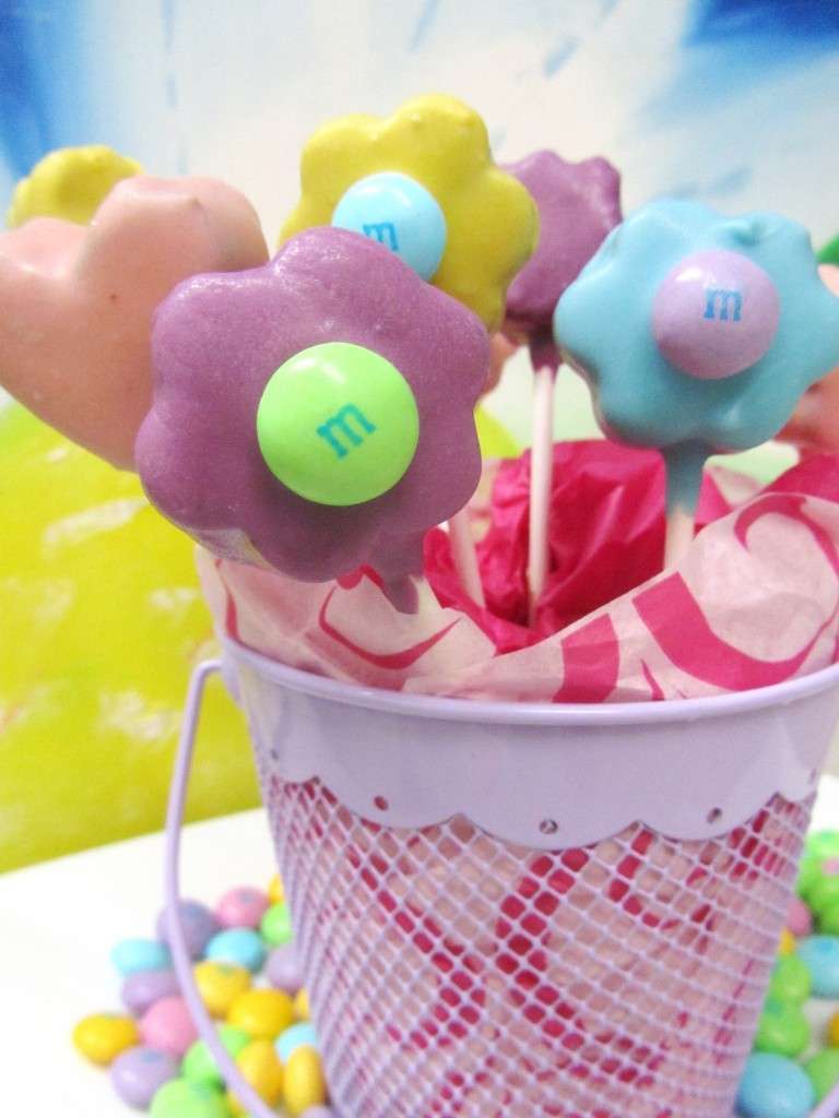 Cake pops a forma di fiore