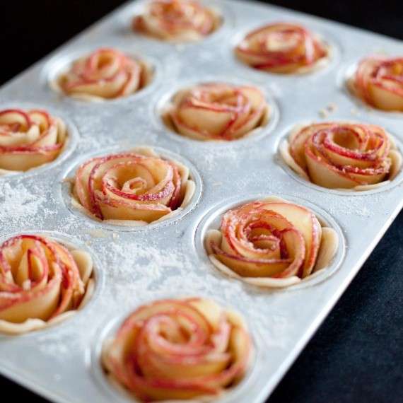 Desset rose di mele con pasta sfoglia