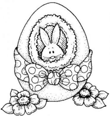 Disegno di Pasqua con coniglietto