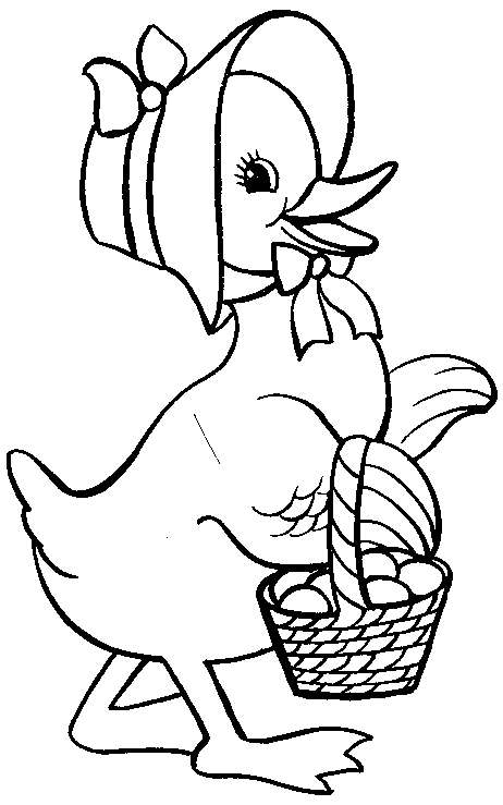 Disegno di Pasqua con un'ochetta