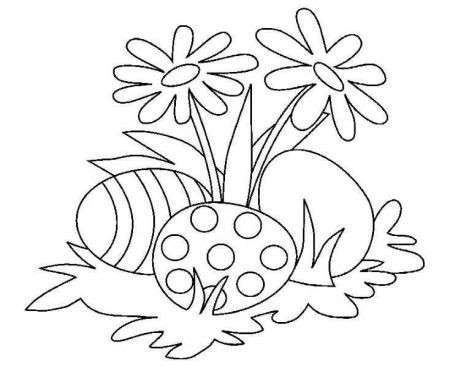 Disegno di Pasqua con uova e fiori