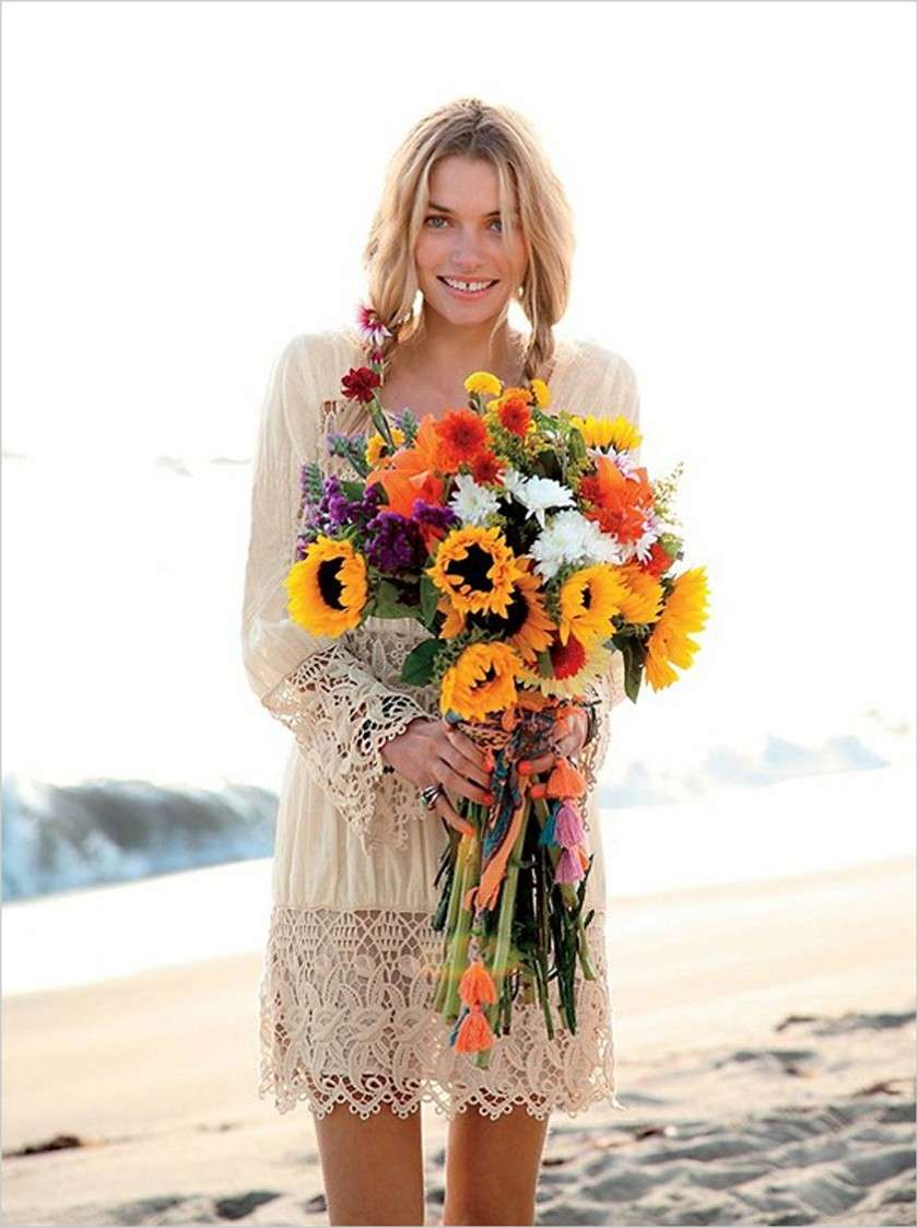 Fiori estivi per un matrimonio hippie