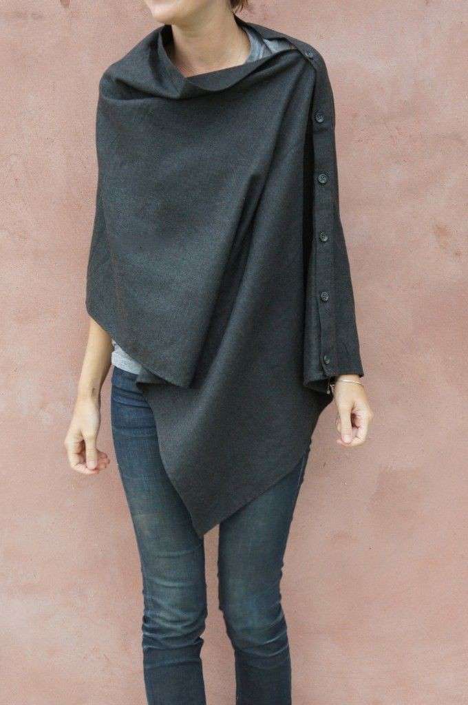 Pashmina con bottoni