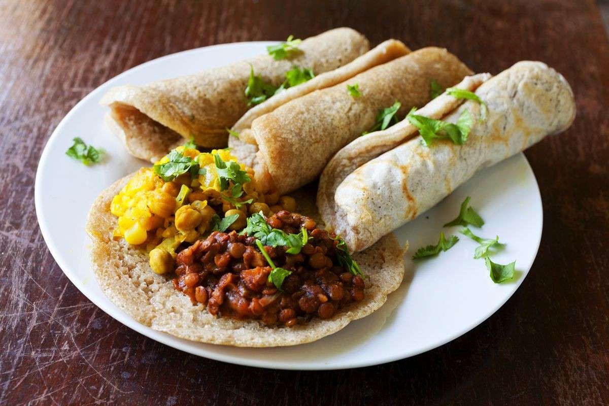 Ricetta con pane injera