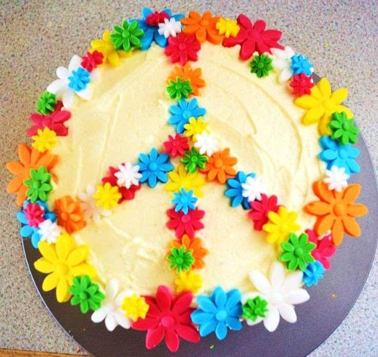 Torta nuziale hippie