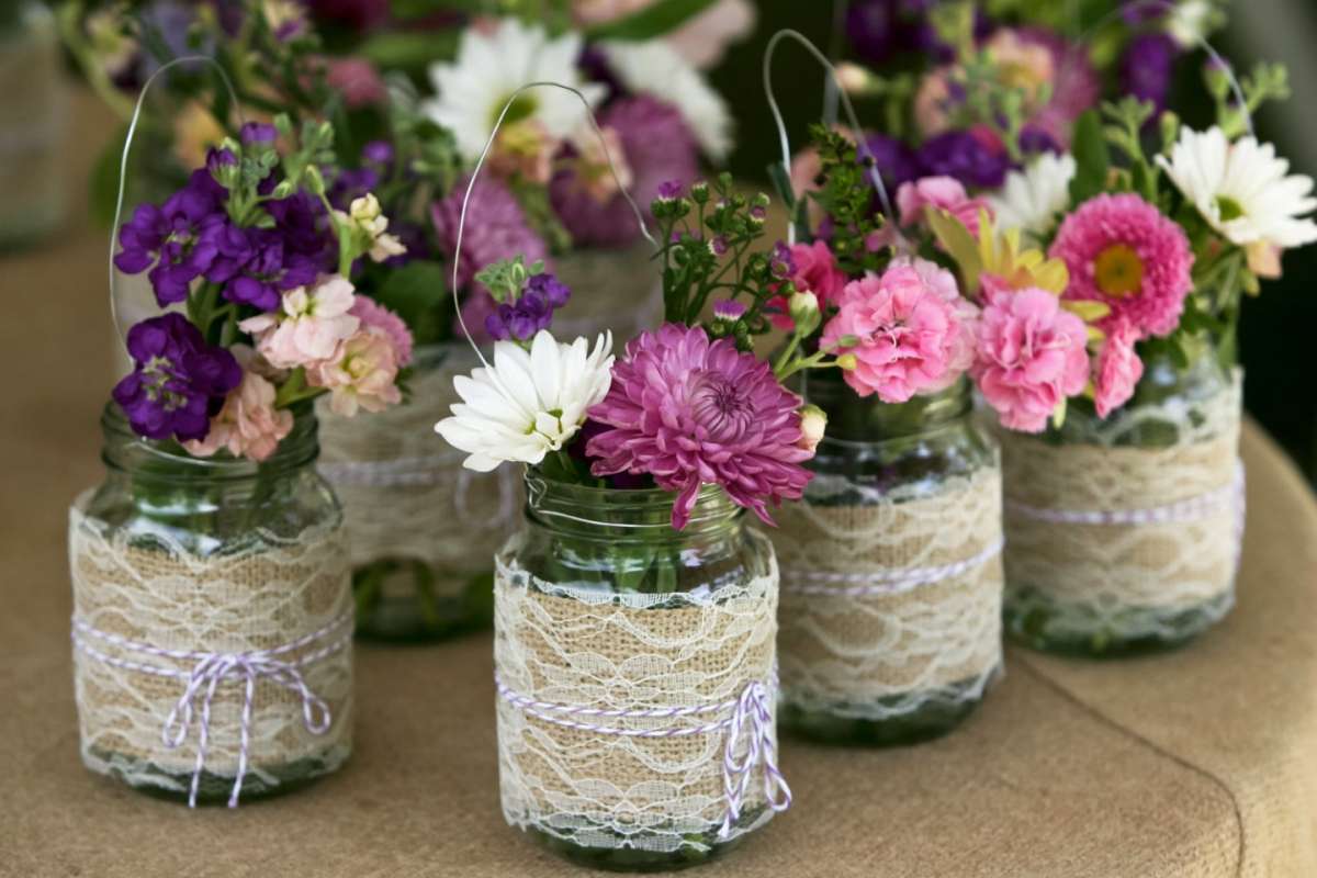Vasetti Shabby chic fai da te
