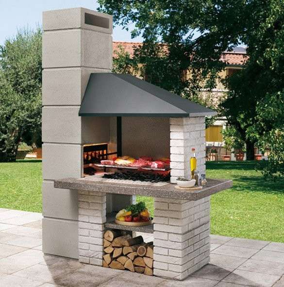Barbecue professionale in muratura