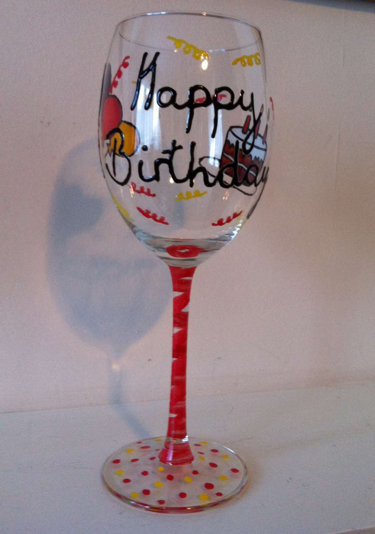 Bicchiere con scritta Buon Compleanno