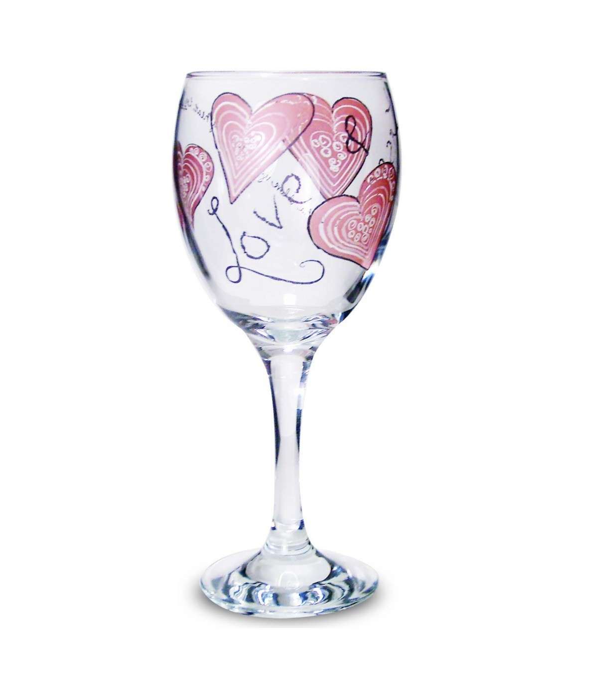 Bicchiere con scritta love