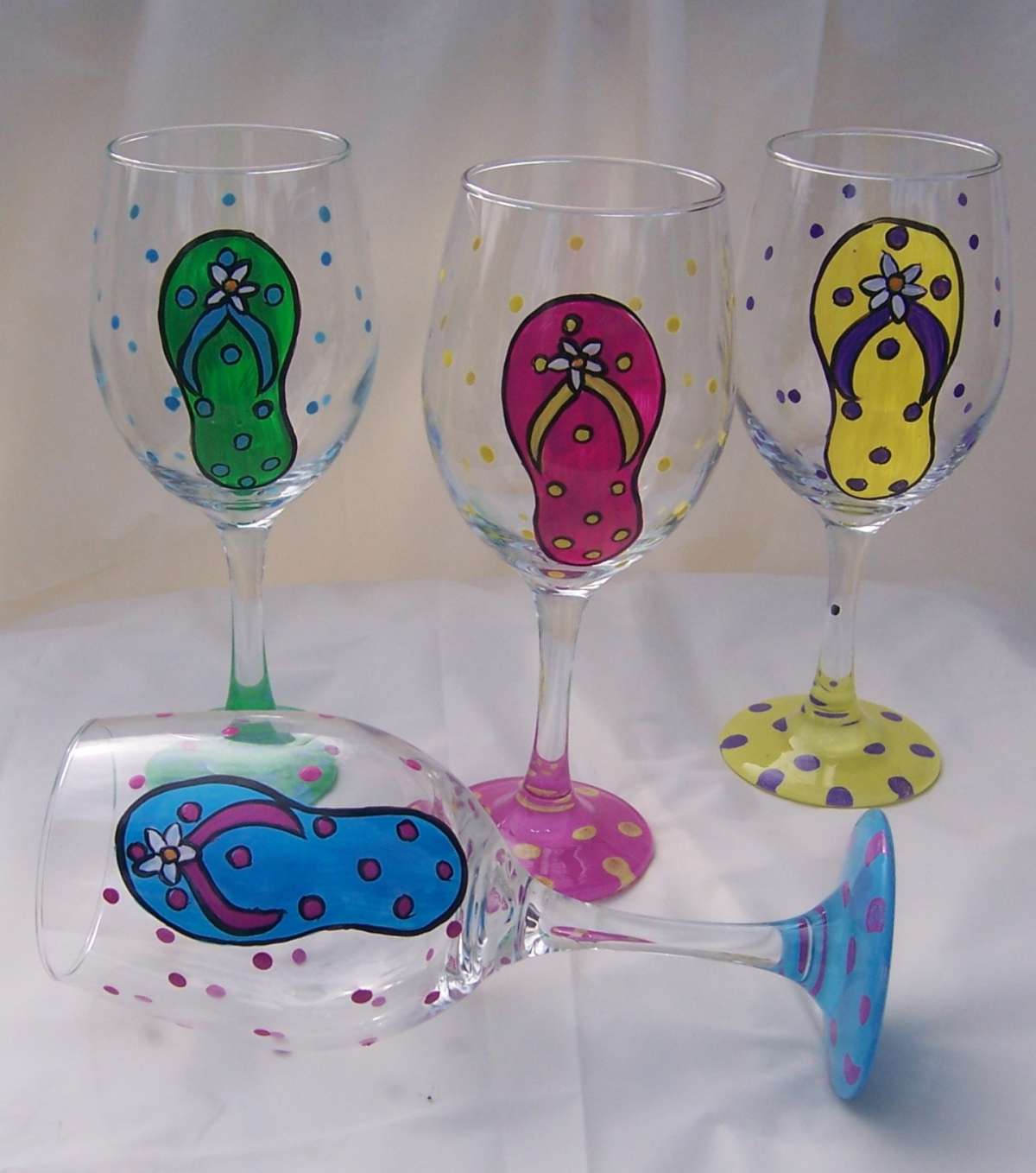 Bicchieri con decorazione estiva