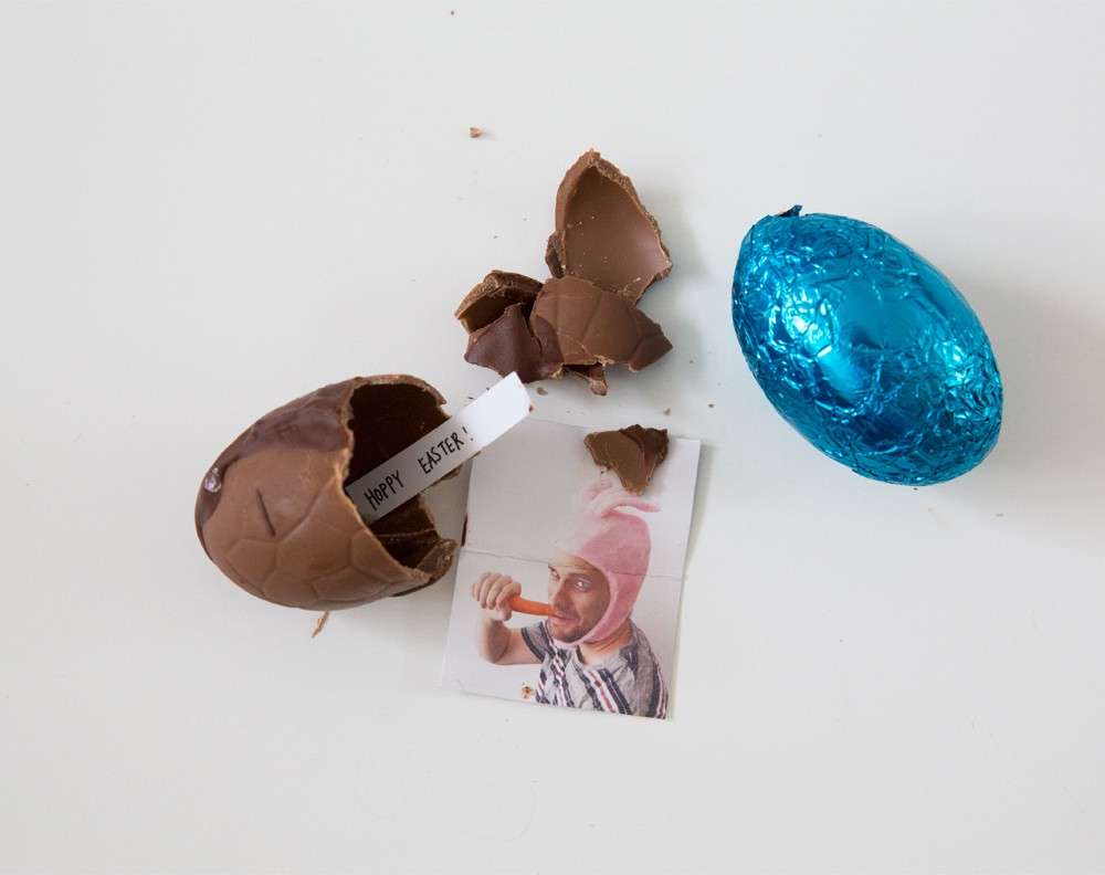 Foto sorpresa per l'uovo di Pasqua