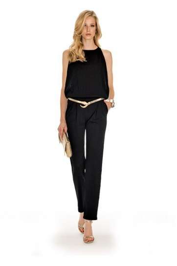 Jumpsuit nero Luisa Spagnoli