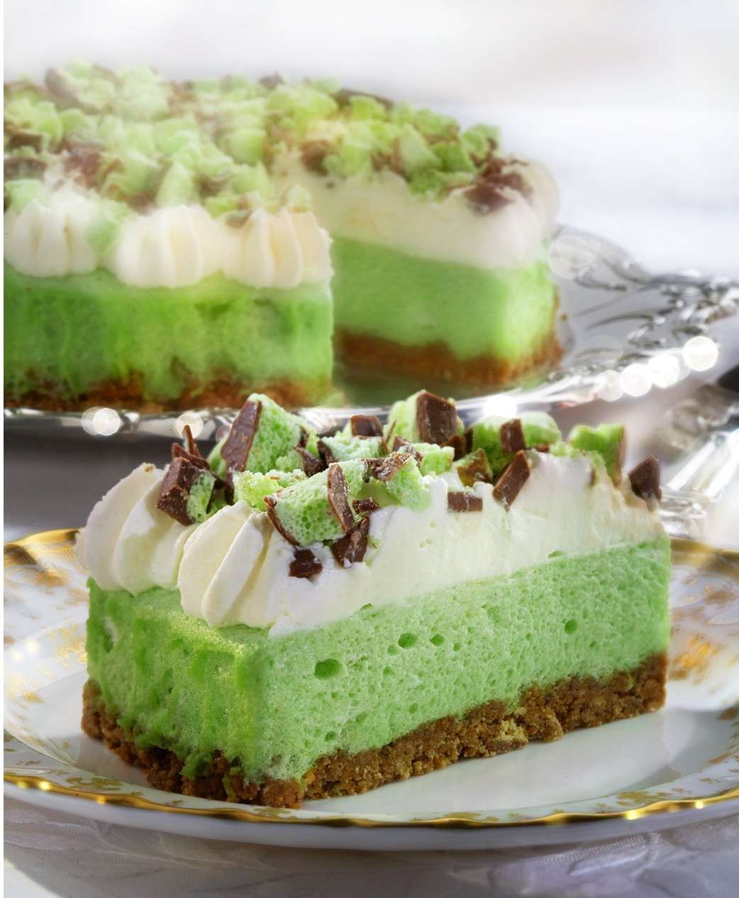 Cheesecake con menta