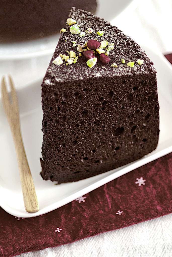 Chiffon cake al cioccolato