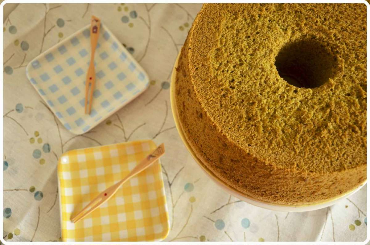 Chiffon cake al tè matcha