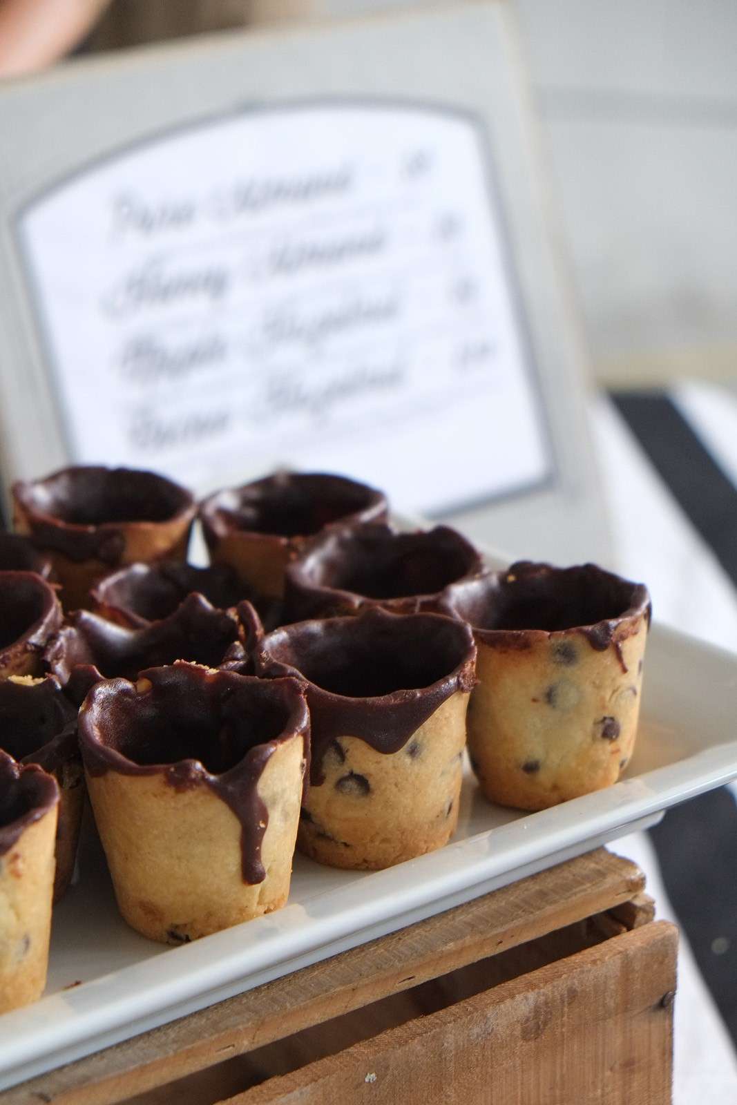 Cookie shot con cioccolato fuso