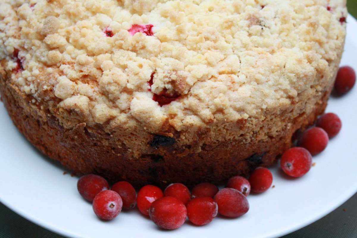 Crumb cake ai mirtilli rossi