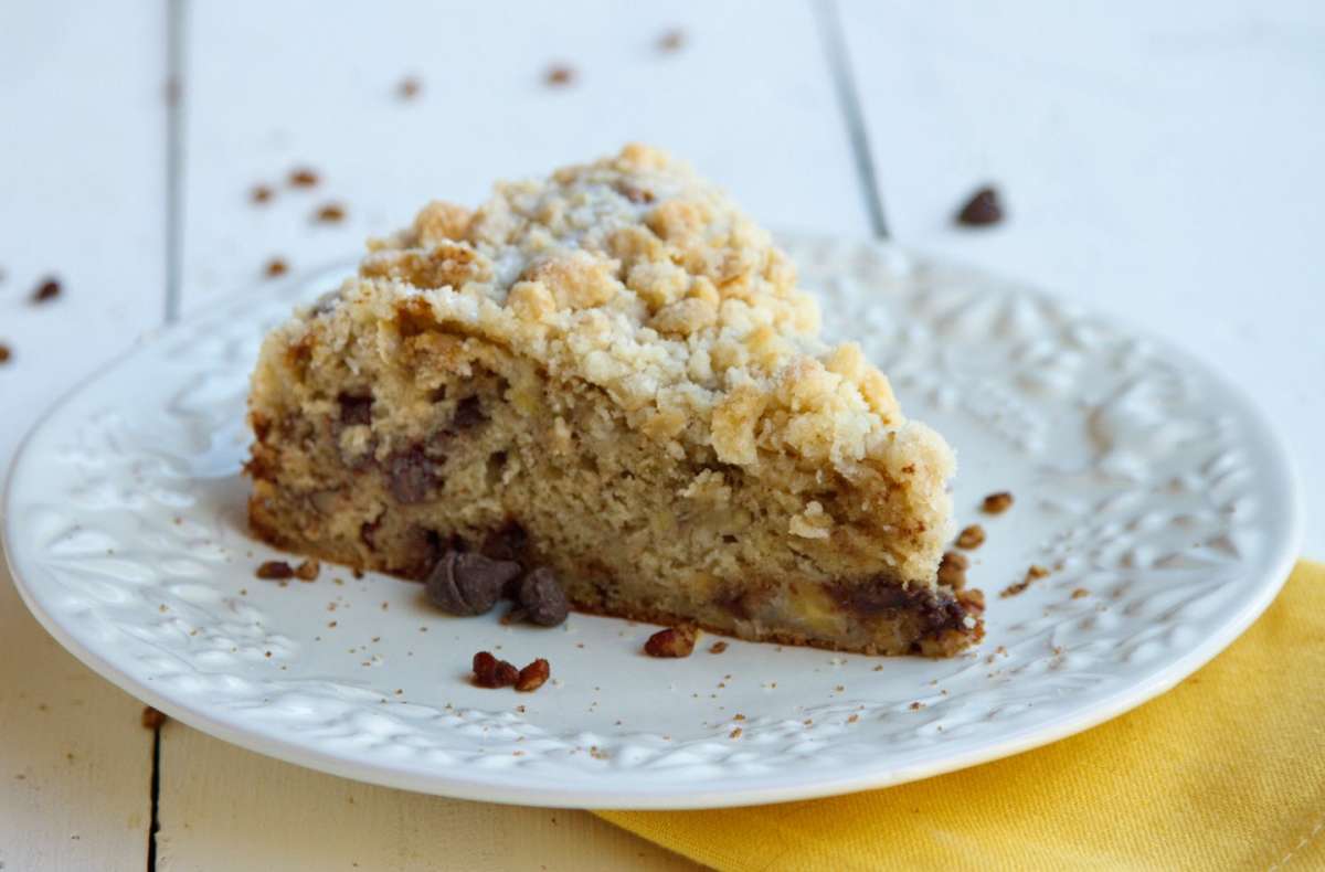 Crumb cake alla banana e cioccolato