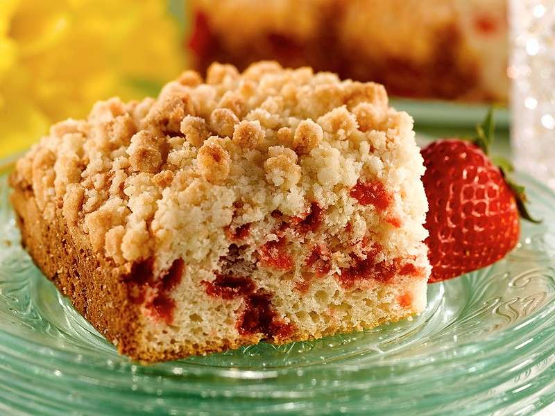 Crumb cake alle fragole