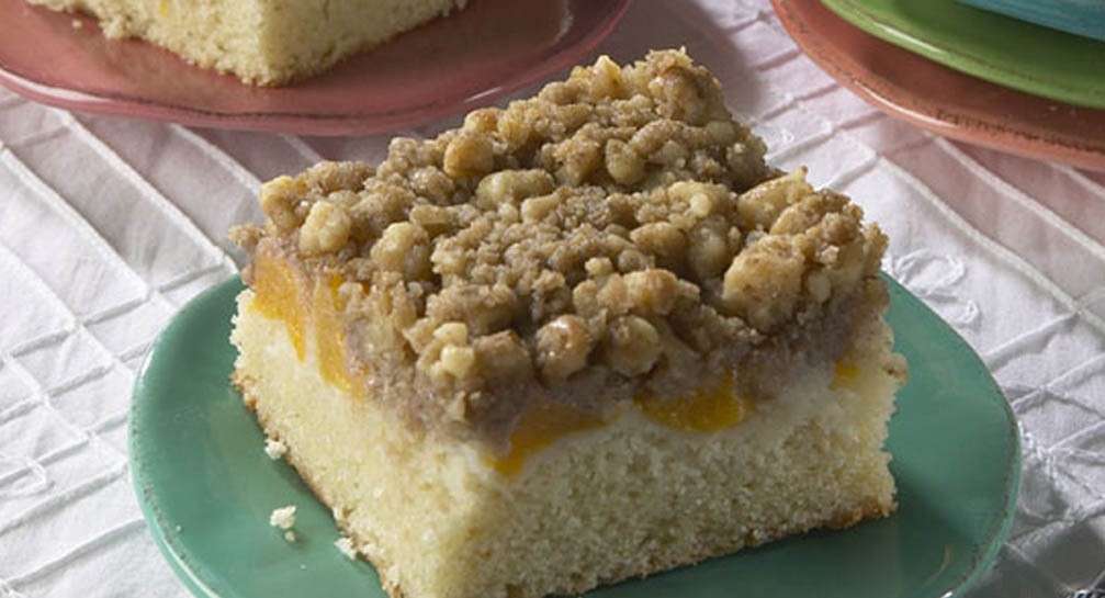 Crumb cake variante alle pesche