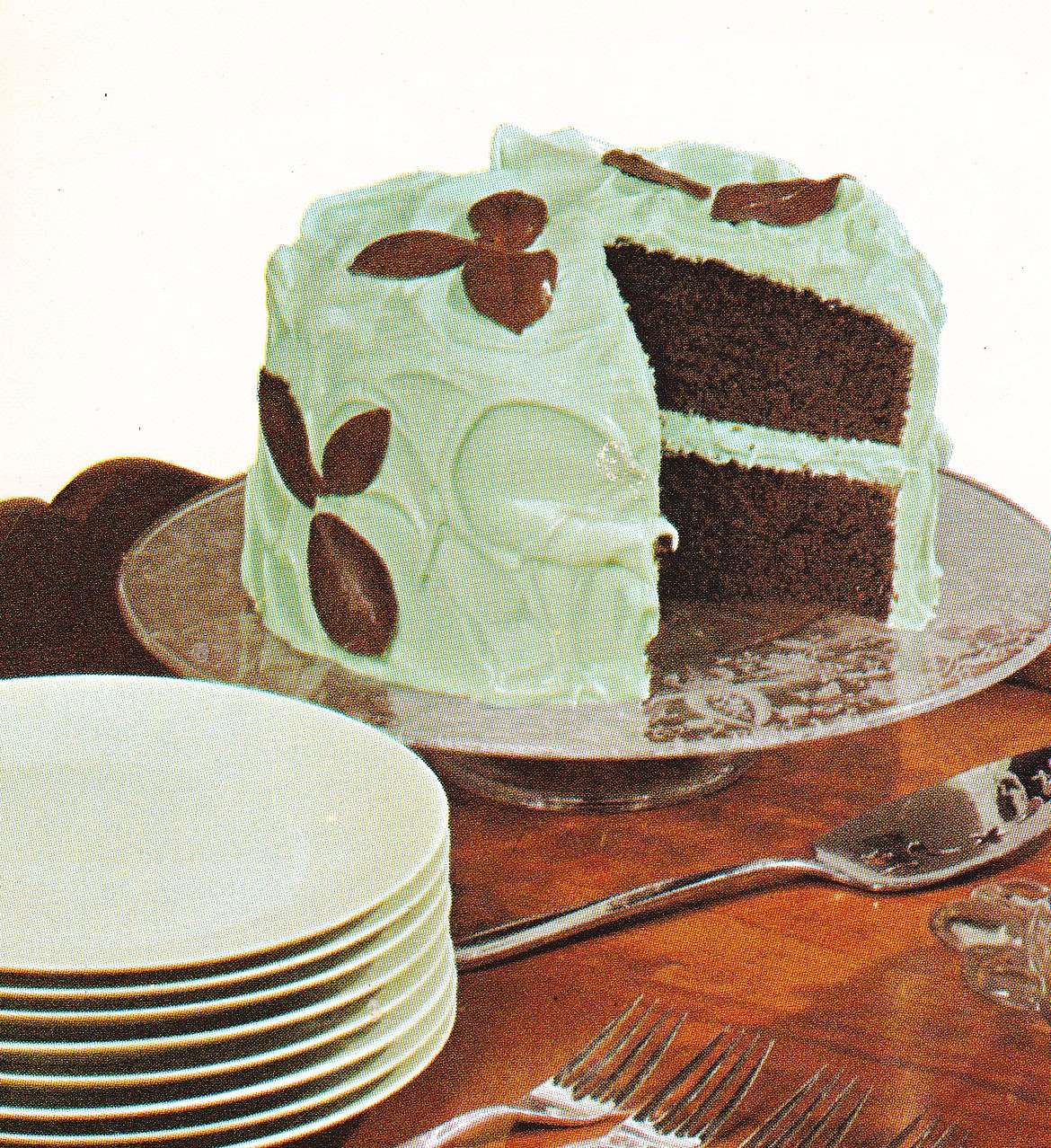 Torta con copertura alla menta