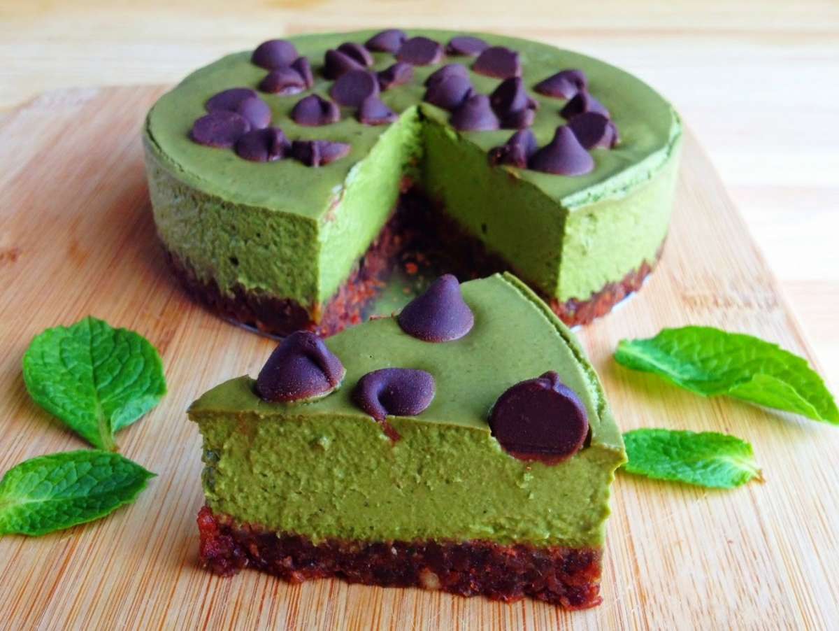 Torta vegana alla menta