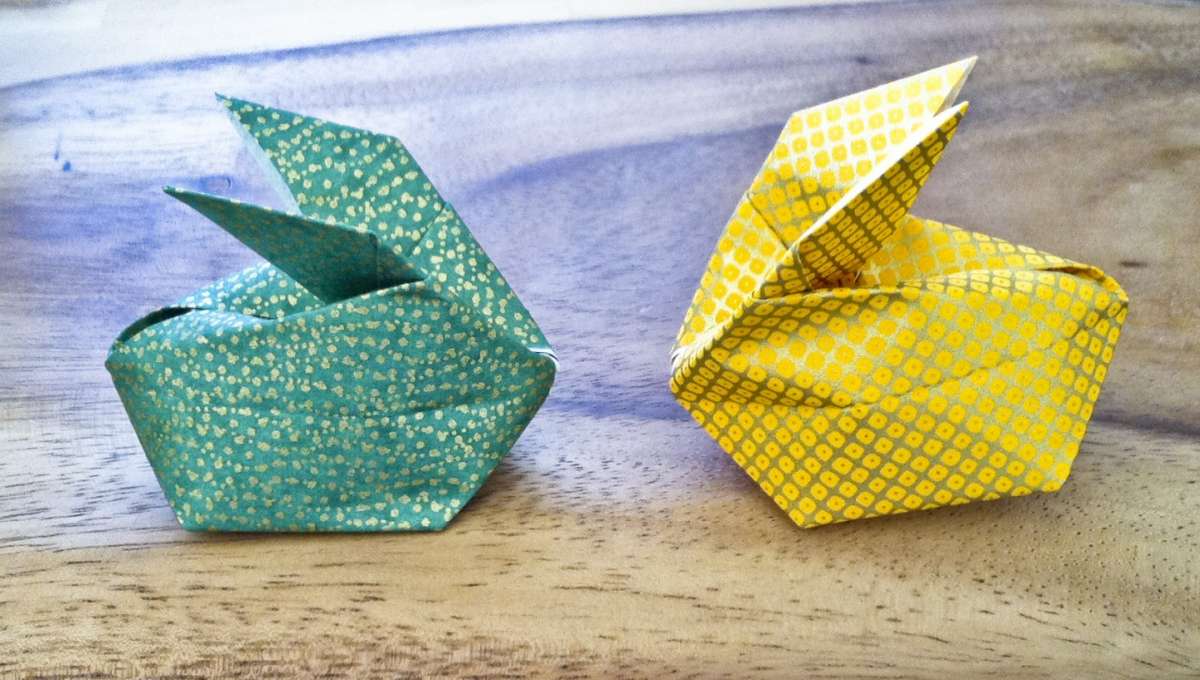 Coniglio con origami fai da te