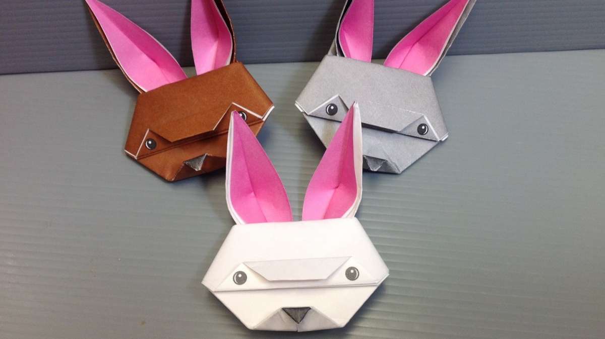 Musetto di coniglio con origami