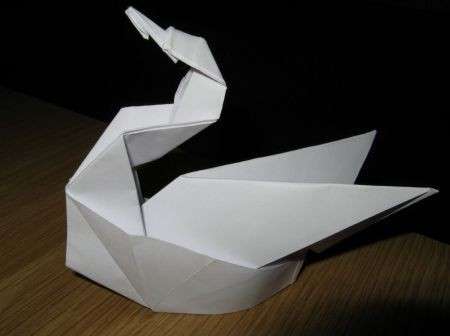 Origami cigno alternativo